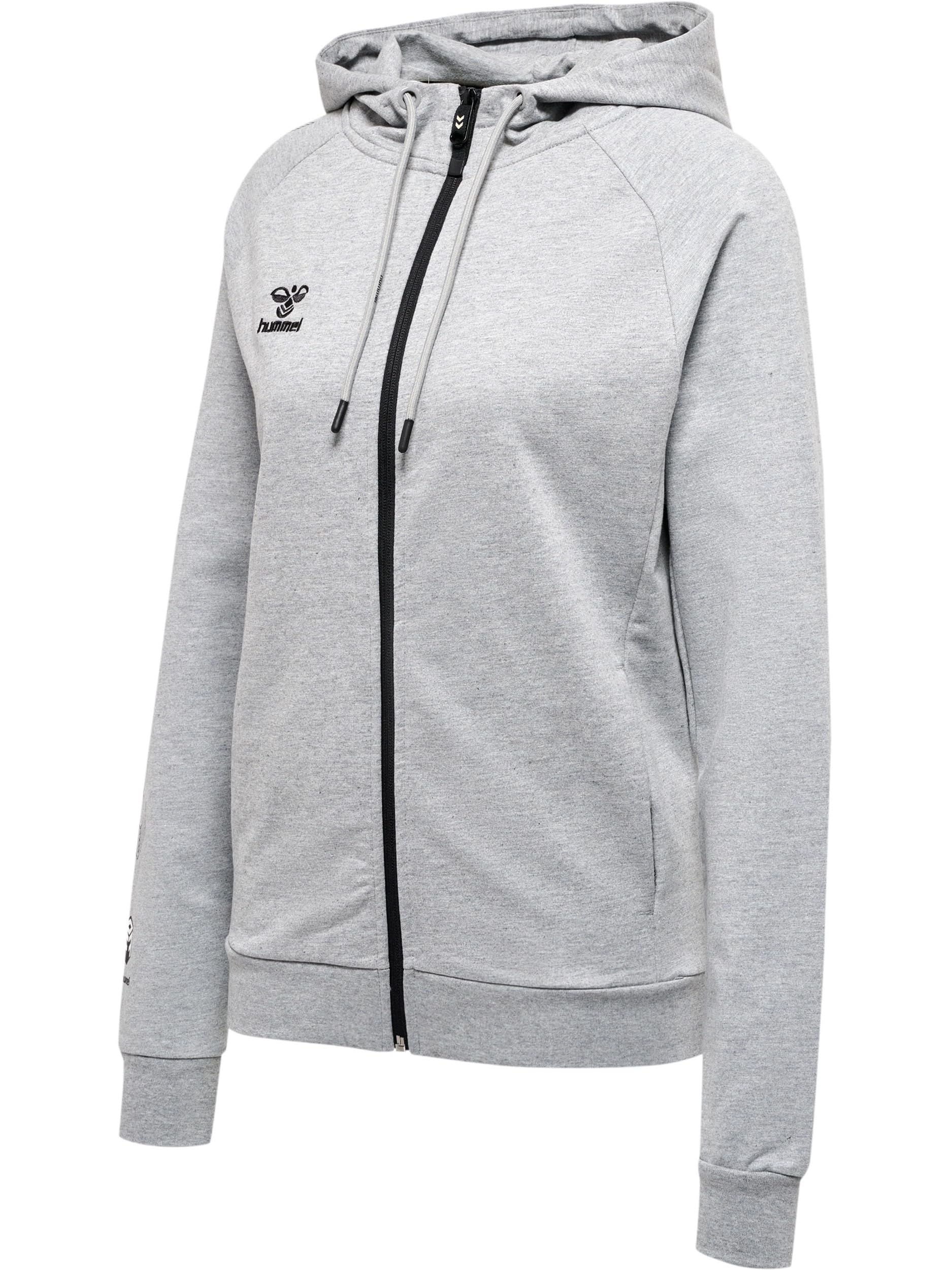 hummel Hmlmove Grid Cot. Women's Zip Hoodie Grey Melange