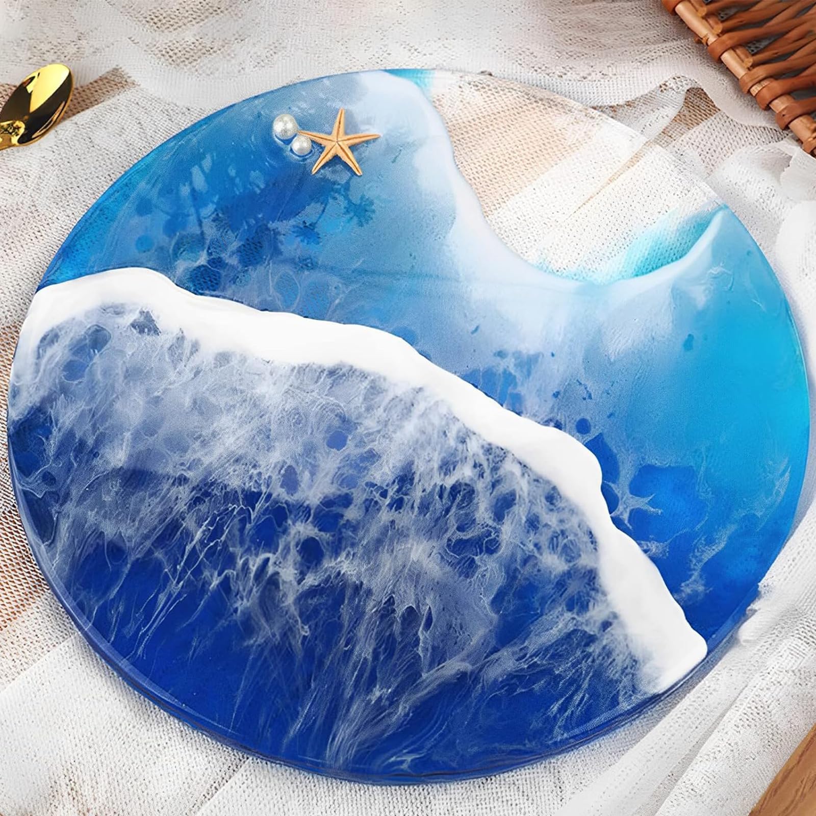 Lot De 8 Moules En Silicone Pour Résine Époxy - 6 Formes (Rond, Cœur, Nuage...) Pour Sous-Verres Et Déco DIY