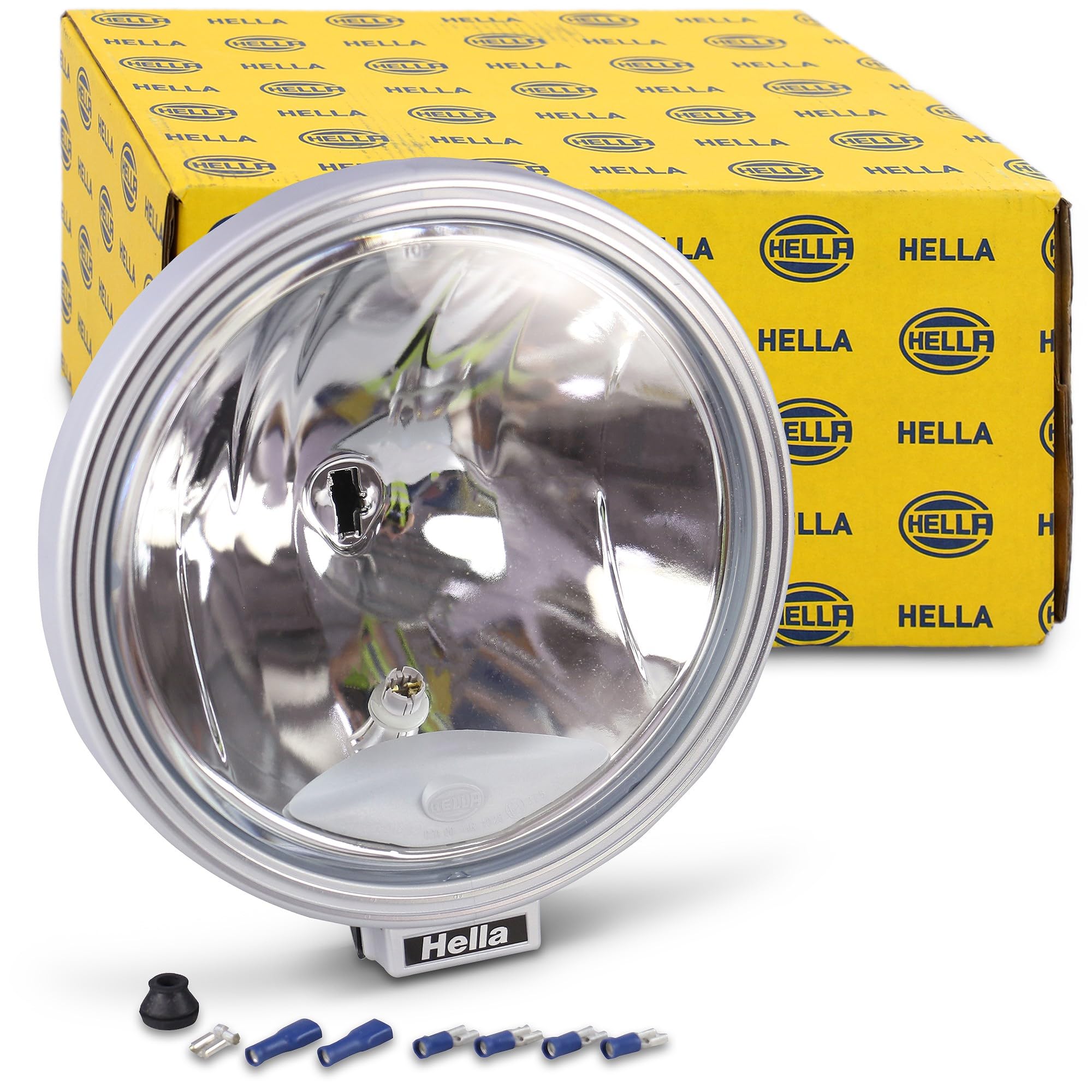 HELLA 1F8 006 800-311 Halogen/Halogen-Spotlight - Rallye 3000 - 12/24V - Round - Reference number: 37.5 - Bolted - Clear diffusing lens - Lens Colour: Crystal clear - left/right