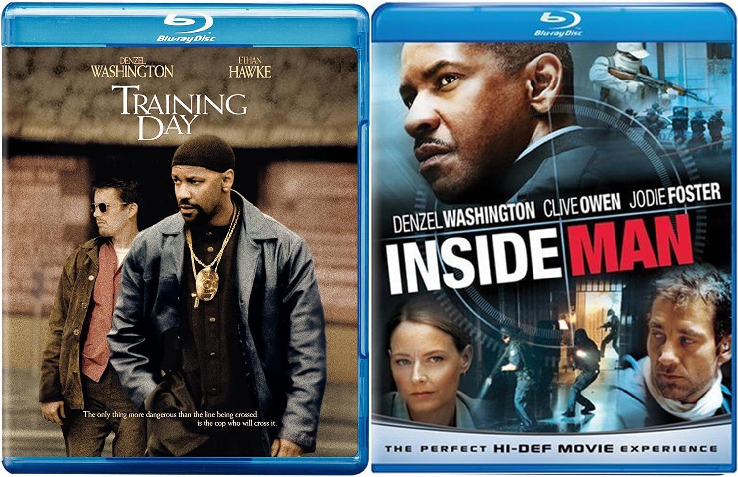 Amazon Training Day Blu Ray & The Inside Man Blu Ray + DVD 2 Pack