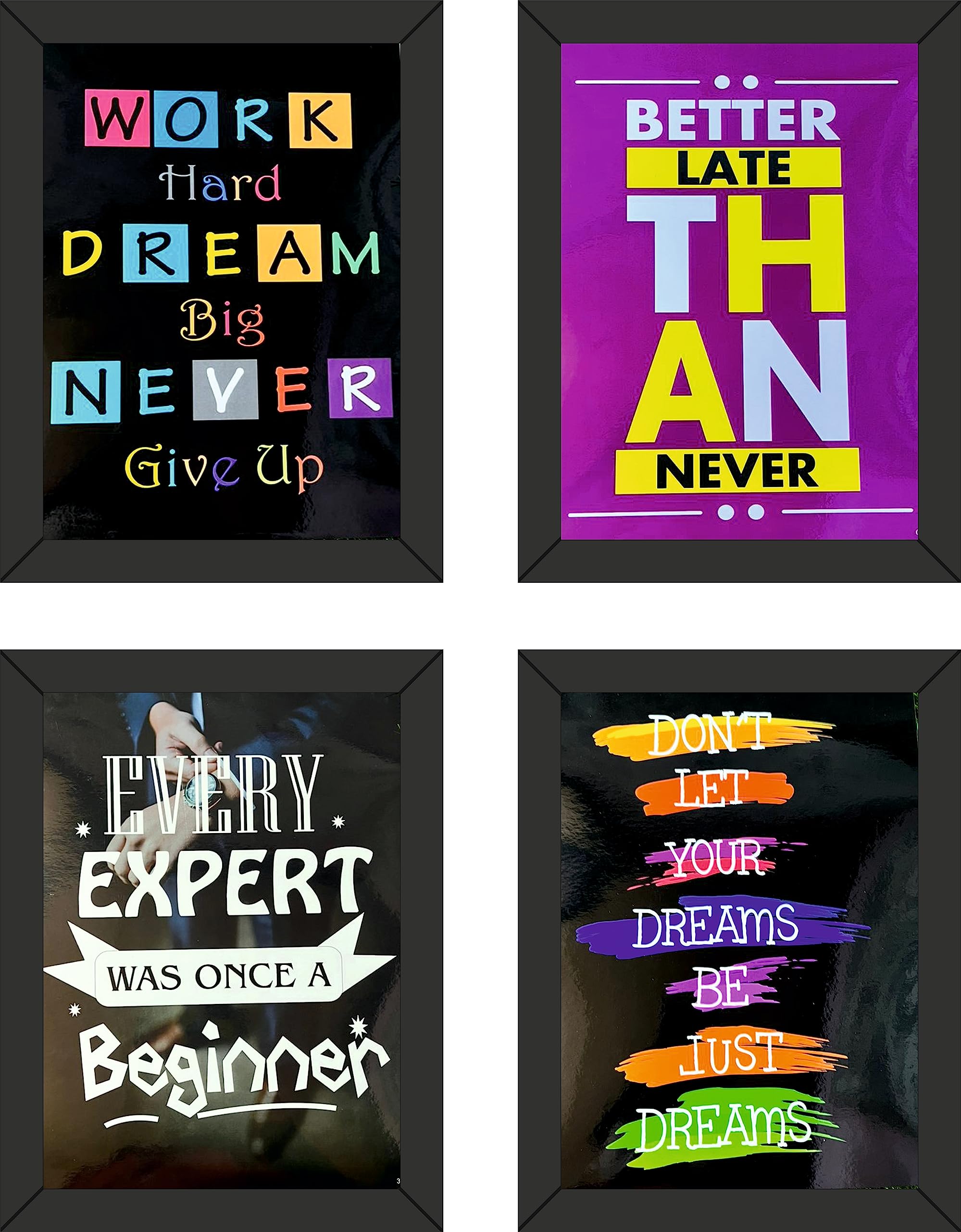 ANSHKIT- Photo Frames For Wall Decoration Set of 4 - Black, 8 X 11 Photo Frames For Home Office or Wall Decoration, Ideal Gift for Friends and Family, Wall Hanging for Home Decor