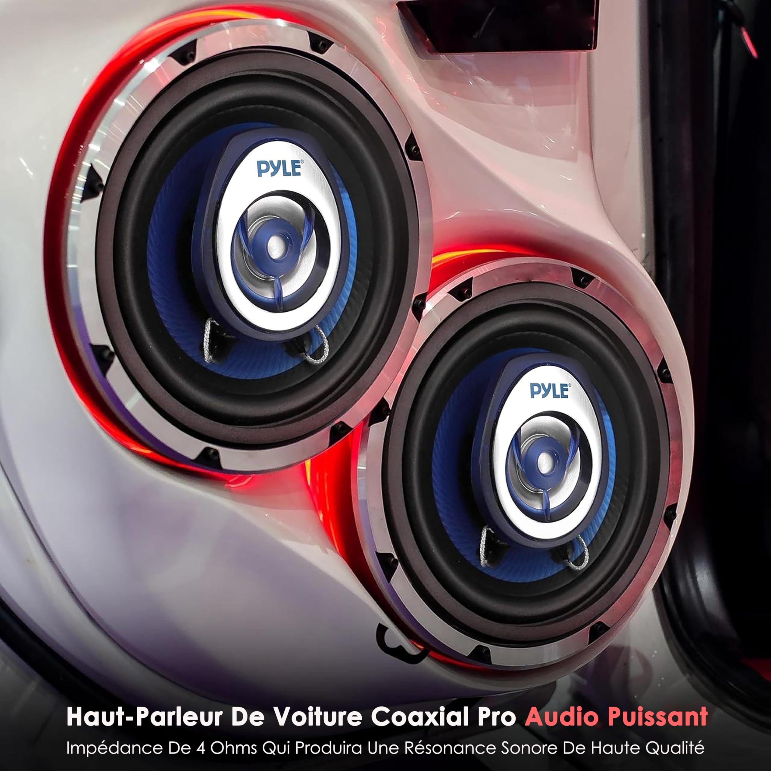 Haut-Parleurs Voiture Pyle 8,9 Cm - 120W, Coaxial 2 Voies Pour Remplacement OEM