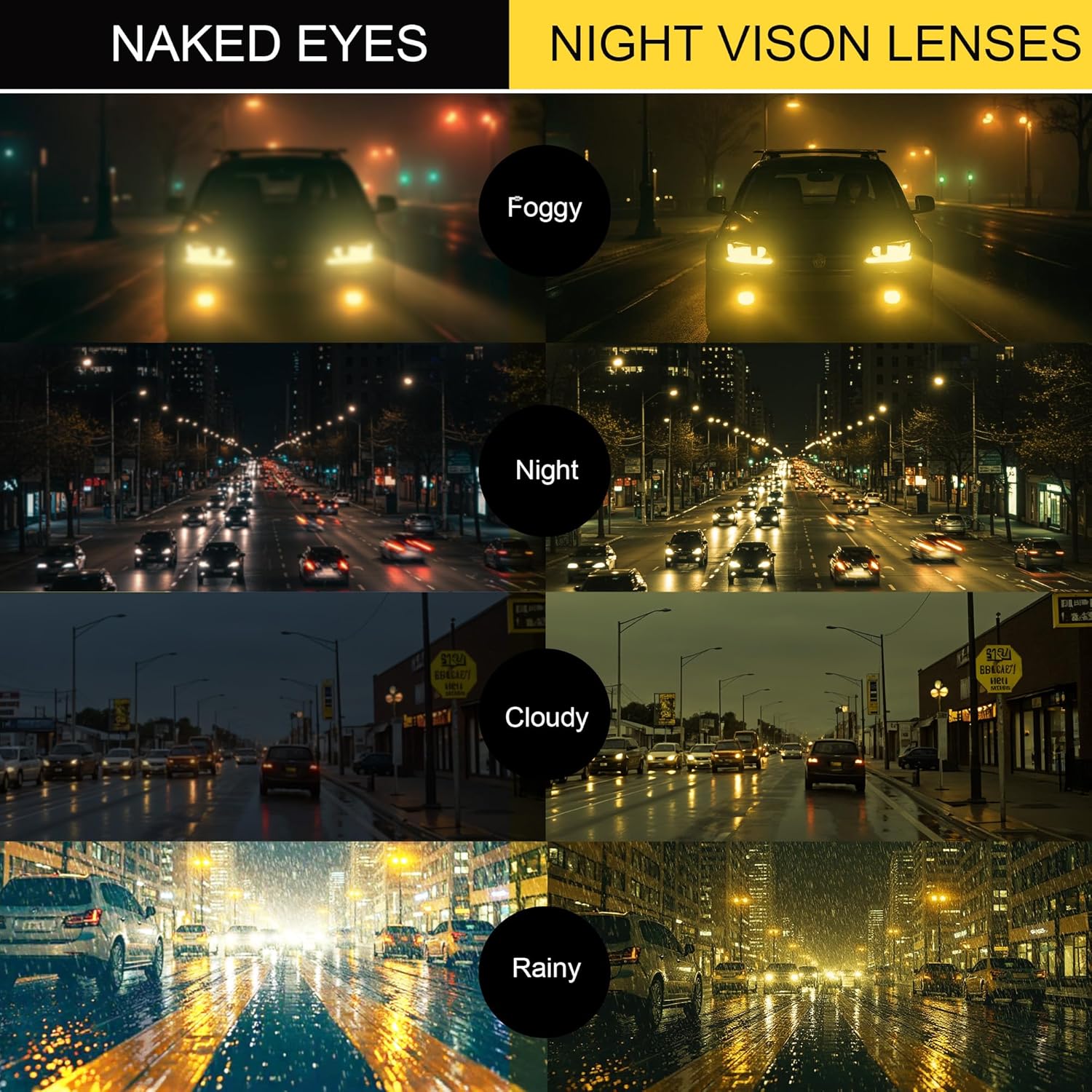 LVIOE Night Vision Glasses for Driving Women Men Yellow Glasses for Night Driving Anti Glare Polarized N8091 - Image 5