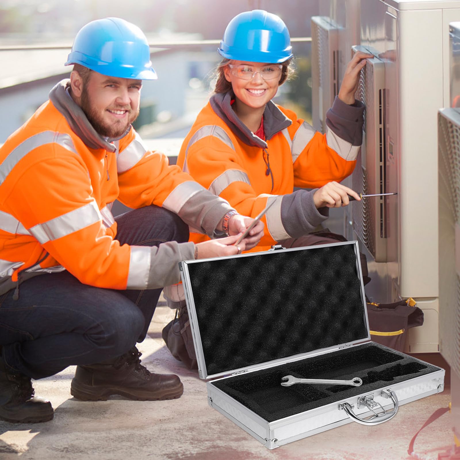 MAGICLULU Valigetta in Alluminio Resistente con Chiusura Scatto Custodia Portatile per Utensili Professionali e Documenti Piccola e Robusta per Uso Quotidiano e Trasporto Sicuro