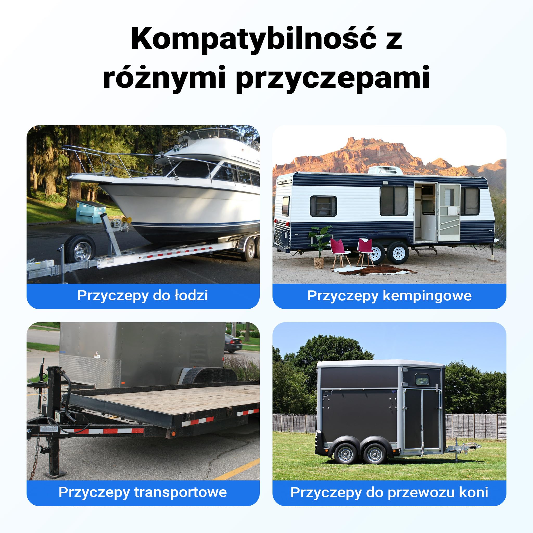 Wiltec Półautomatyczne koło podporowe do przyczepy do 1000kg z kołem ze stali Q238 np. do traktora