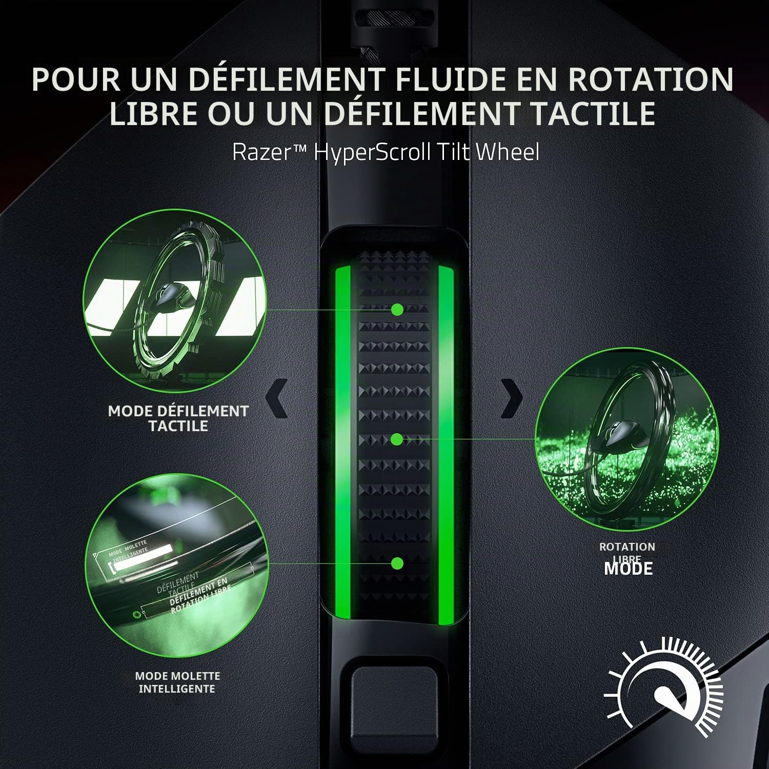 Razer Basilisk V3 Souris de Jeu Ergonomique Personnalisable avec Interrupteur de Souris Le Plus Rapide, capteur Optique 26 K dpi (éclairage RVB Chroma, 11 Boutons programmables, molette d'inclinaison