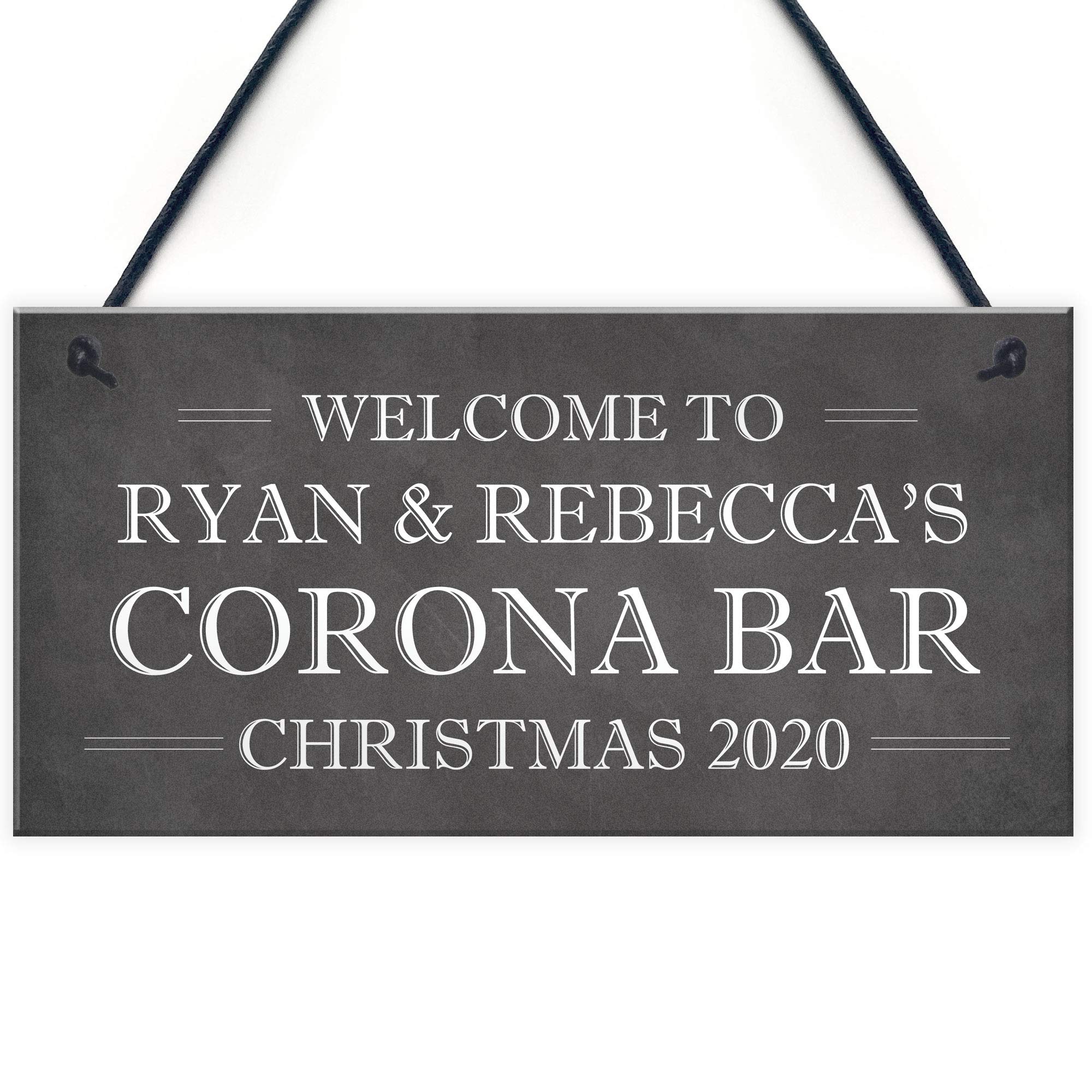 CORONA BAR Sign Personalised Home Bar Pub Sign Lockdown Quarantine Gift