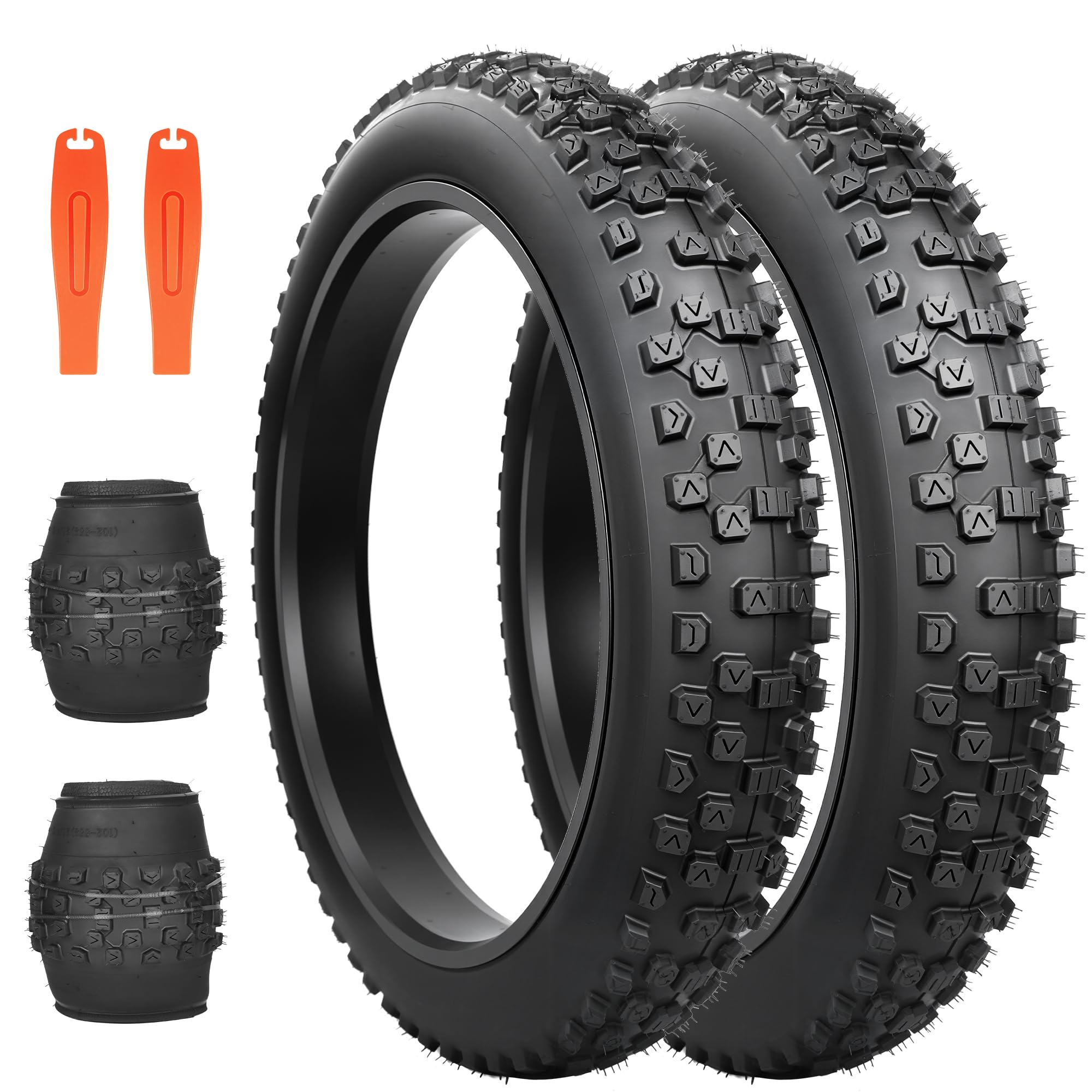 ZUKKA 2 opony rowerowe Heavy Duty, 26 cali, 26 x 4,0, płaszcz 102-559, składane, tłuszczowe opony do rowerów elektrycznych/górskich, kolor czarny