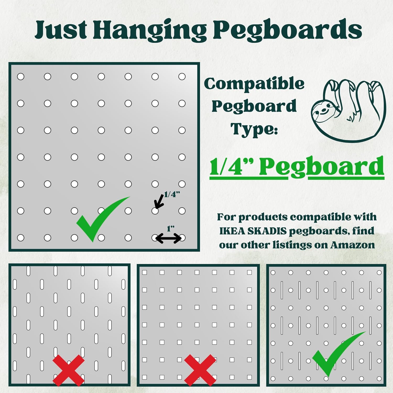 'Just Hanging' 1/4" Pegboard 17/18mL Paint Storage. Compatible with Vallejo, Reaper, Army Painter Brands of Paint Bottles. 6 Paints/Holder Pegboard Storage. Miniature Organization. (4, Matte Black)