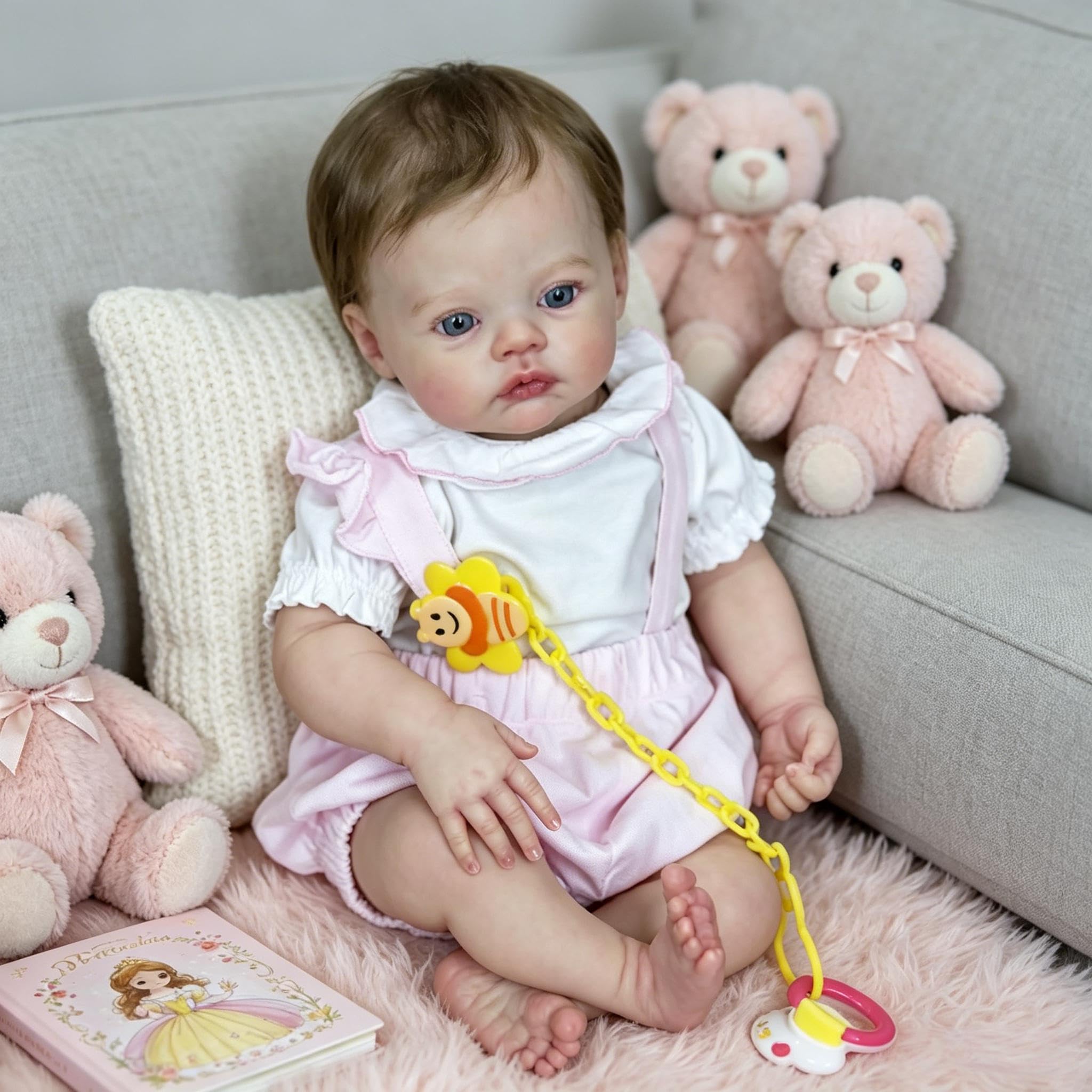 Reborn Baby Dolls silikonowe na całe ciało, winylowe, 45 cm, realistyczna lalka dla noworodka, nadaje się do prania, wygląda jak prawdziwe życie, Reborn lalki z akcesoriami do zabawek
