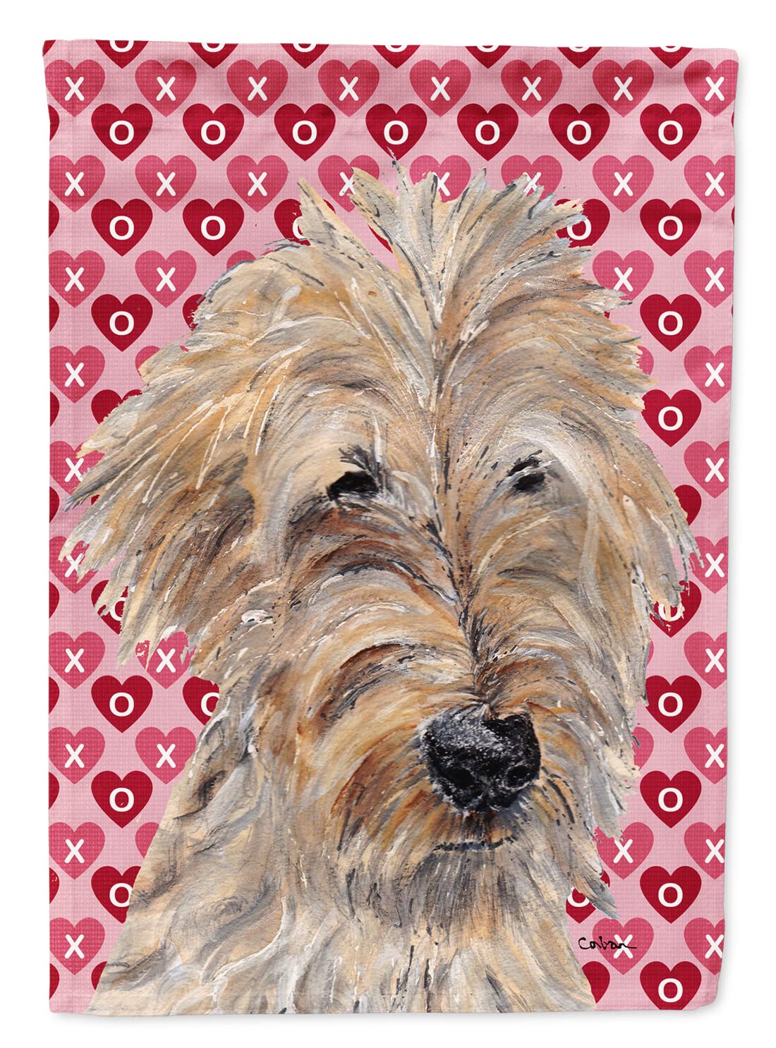 Drapeau Goldendoodle de jardin multicolore pour décorer votre entrée de maison en fête