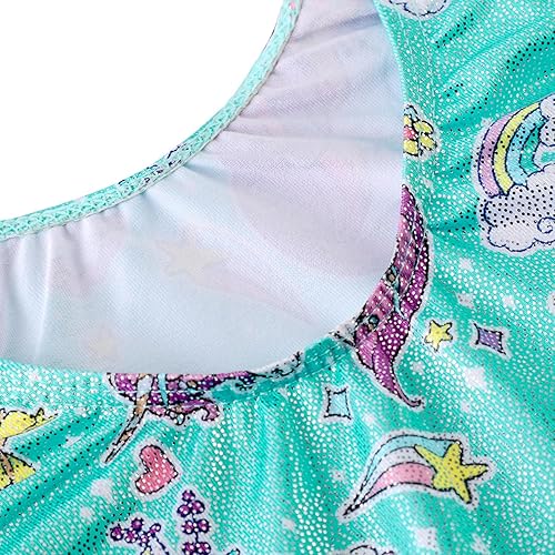 Miniatura 3 de Belovance Leotardos de gimnasia para niñas pequeñas, trajes de gimnasio, leotardo de danza, brillante, arcoíris, dinosaurio, leopardo, estrellas,