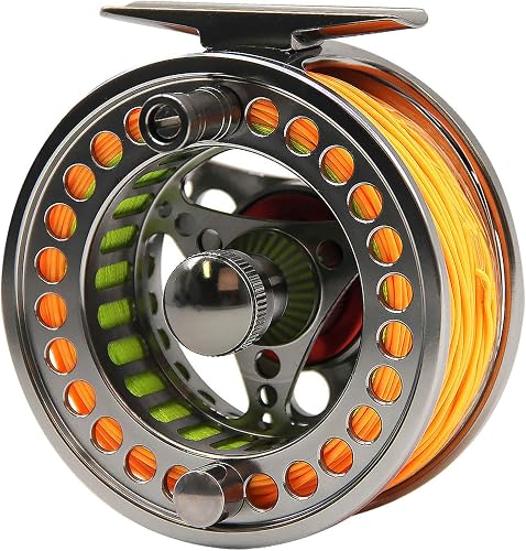 ANGLER DREAM Carrete de Pesca con Mosca, línea combinada WF 3, 5, 8 WT, Carrete 