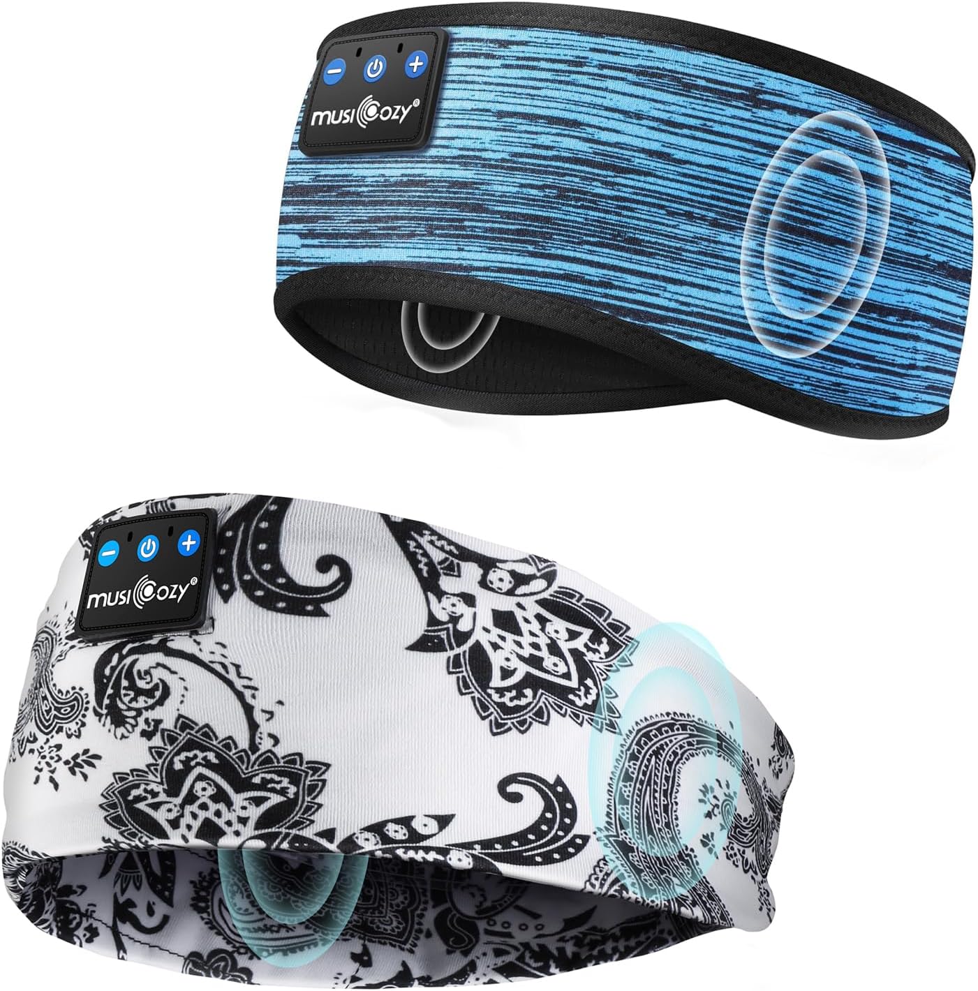 MUSICOZY Sleep Headphones Bluetooth 5.4 Headband, Sports Wireless Earphones Sweat Resistant Earbuds Sleeping Headphone with Ultra-Thin HD Stereo Speaker for Workout Running Cool Gadgets Unique Gifts