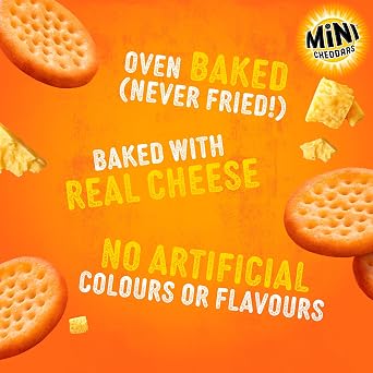 JACOB'S Mini Cheddars Original Multipack Crisps, 22 x 23 g Bags Per Pack