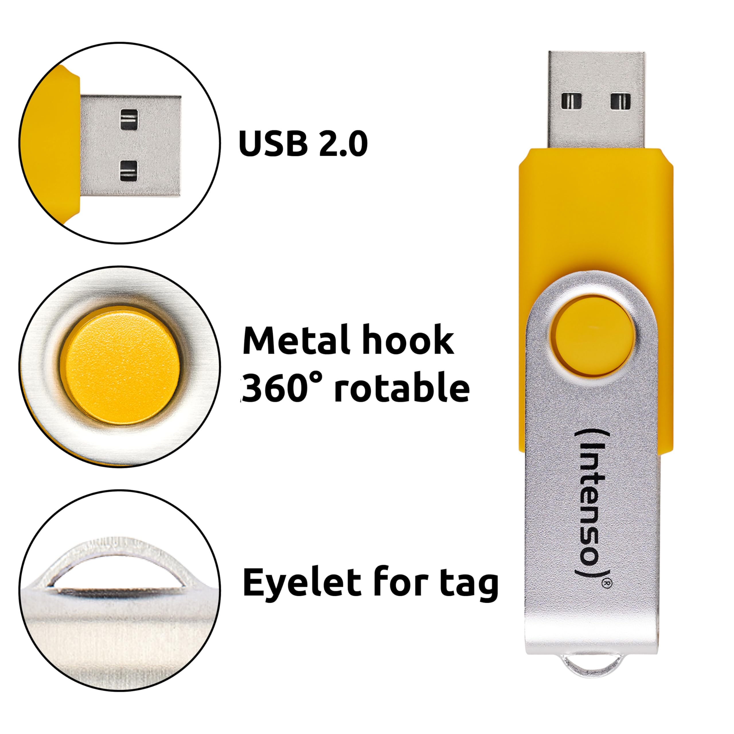 Intenso Office Line Multipack Clé USB USB 3.2 5x16 Go – jusqu'à 70 Mo/s
