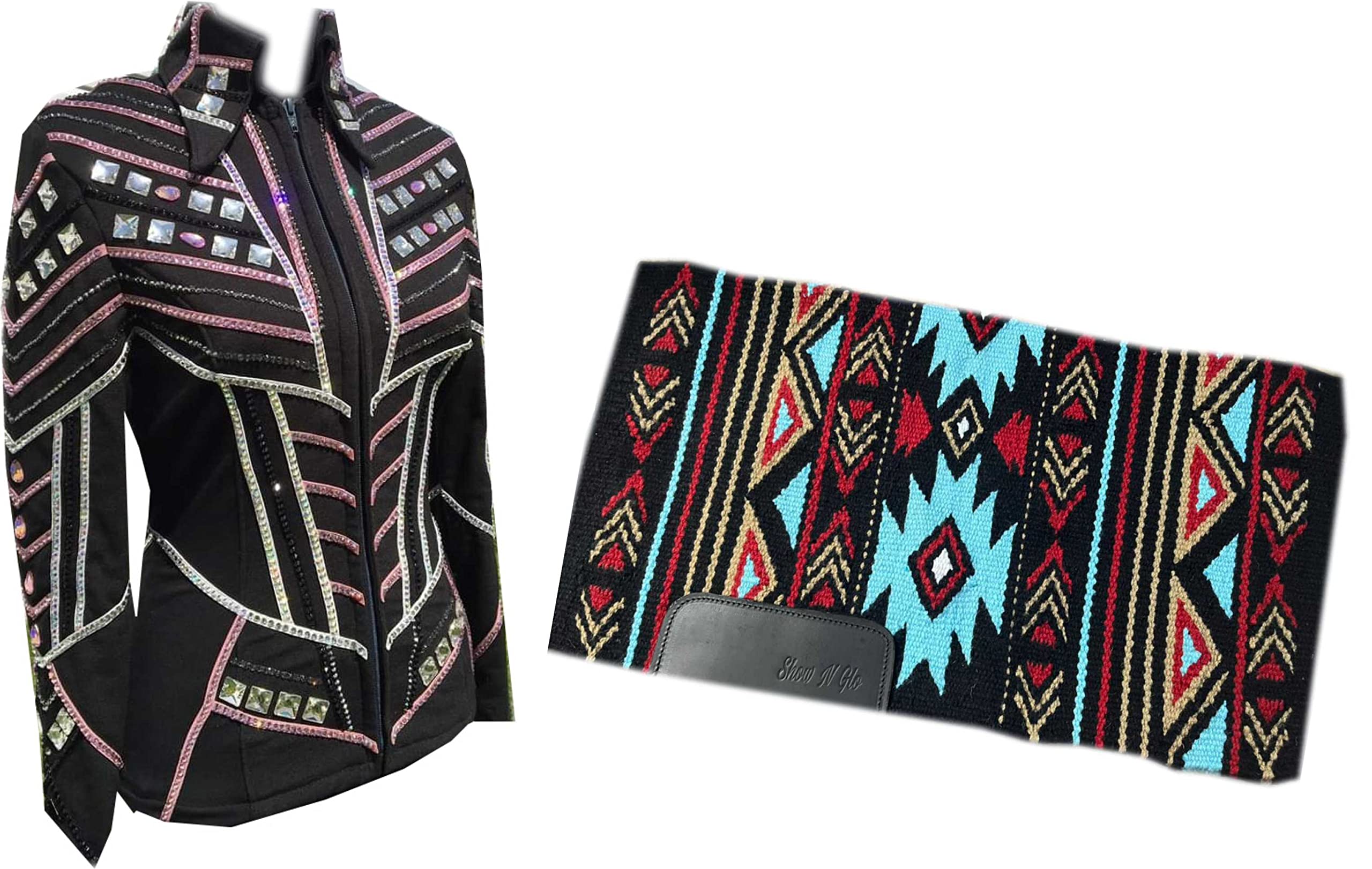 Pleasure - Chaqueta formal para equitación ecuestre occidental con almohadilla de exhibición