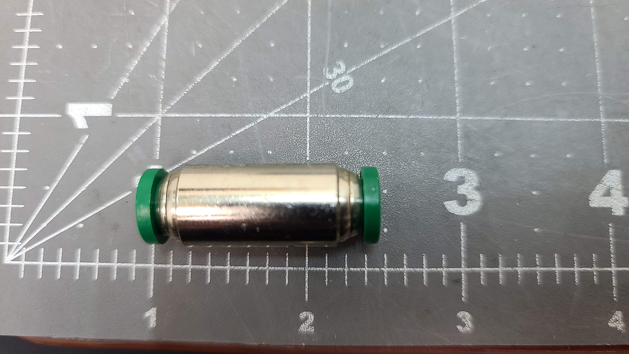 Parker Hannifin 62PLP-4-pk5 Prestolok PLP Union Push-to-Connect Fitting, Nickel Plated Brass, 1/4