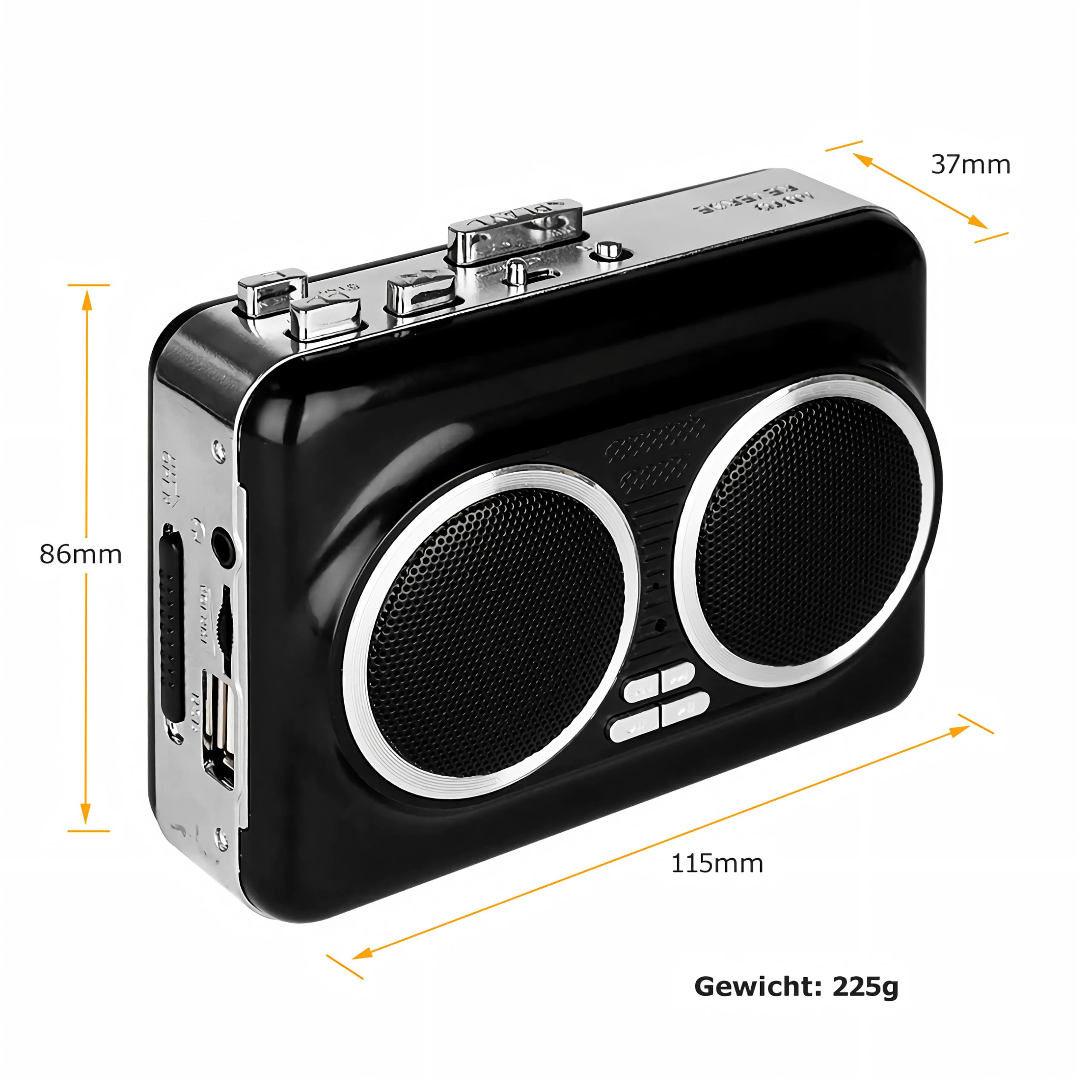 J16C magnetofon z konwerterem MP3 i nagrywaniem USB