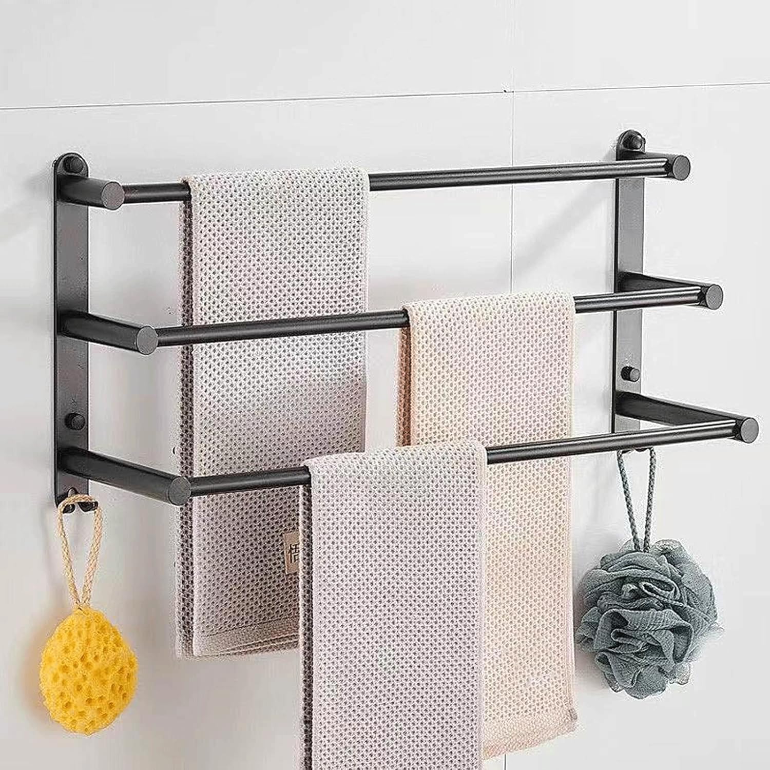 Étagère à serviettes 3 niveaux pour optimiser le séchage des petites pièces