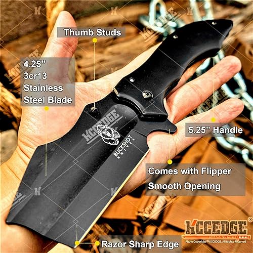 Miniatura 2 de KCCEDGE BEST CUTLERY SOURCE Navaja de bolsillo Accesorios de camping Equipo de supervivencia Kit de supervivencia Navaja Cuchillo de seguridad