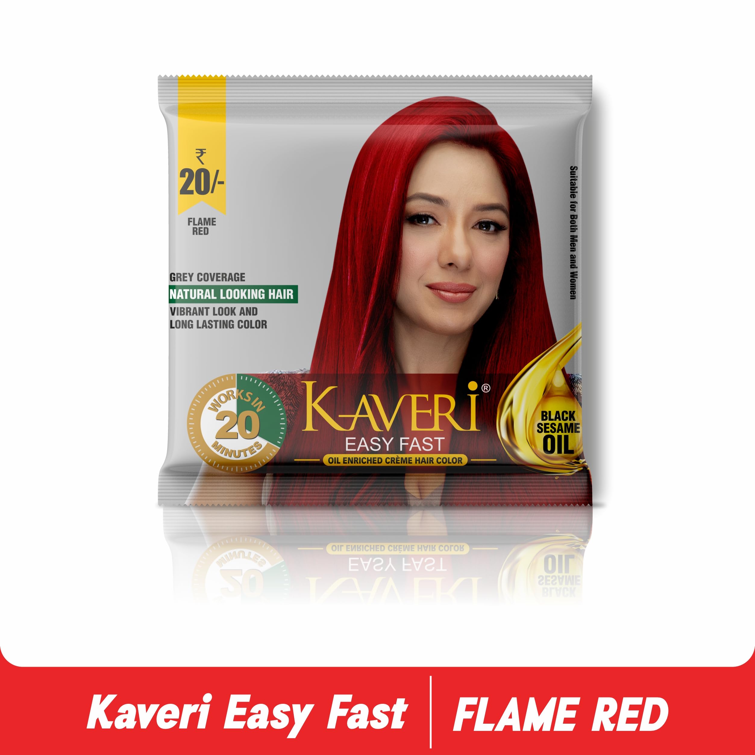 Kaveri Easy Fast Flame Red Hair Colour - Professional Hair Colour Glossy Finish — Flash AI Score 83/100