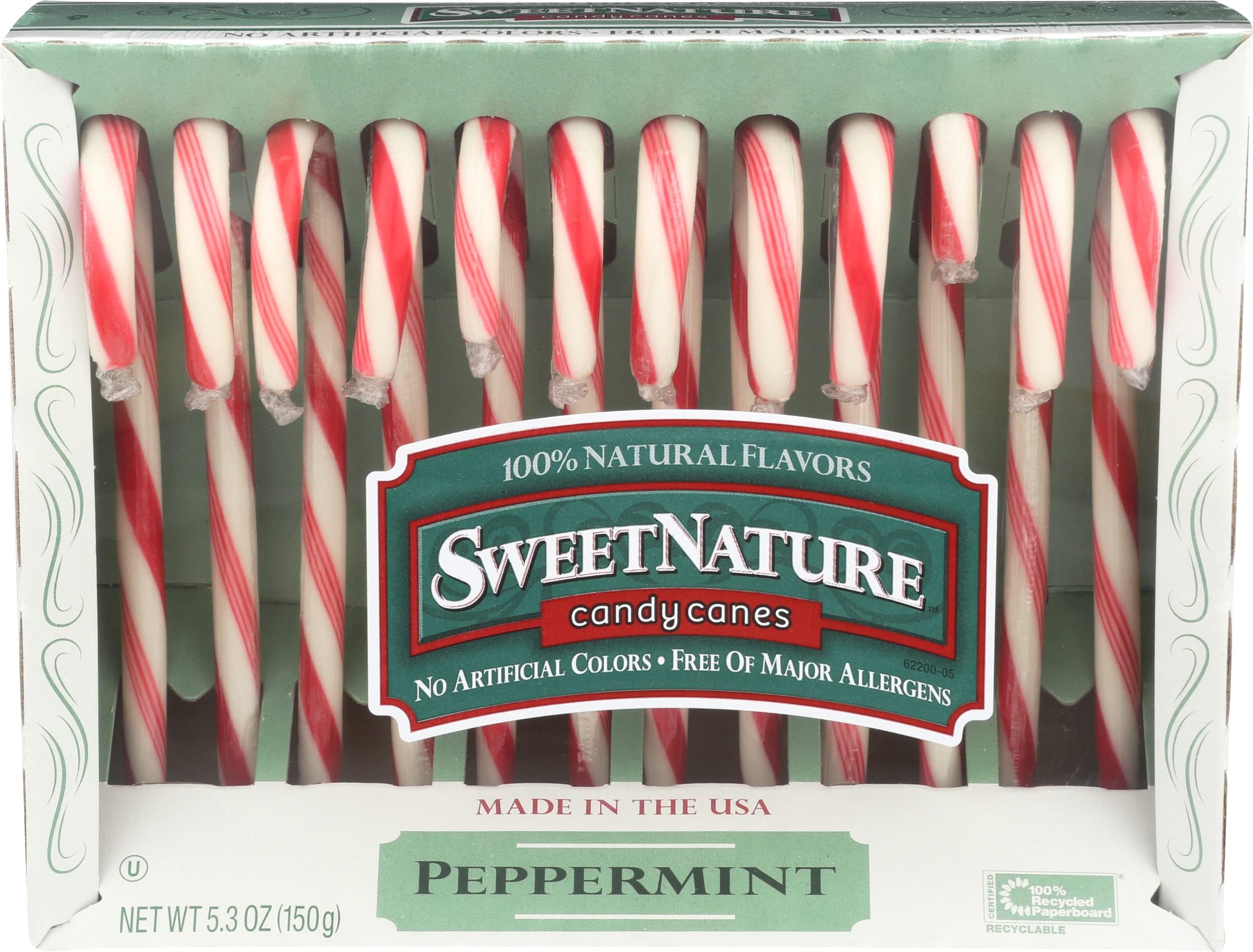 Amazon.com: SPANGLER CANDY Candy Cane Red White Peppermint, 5.3 OZ ...