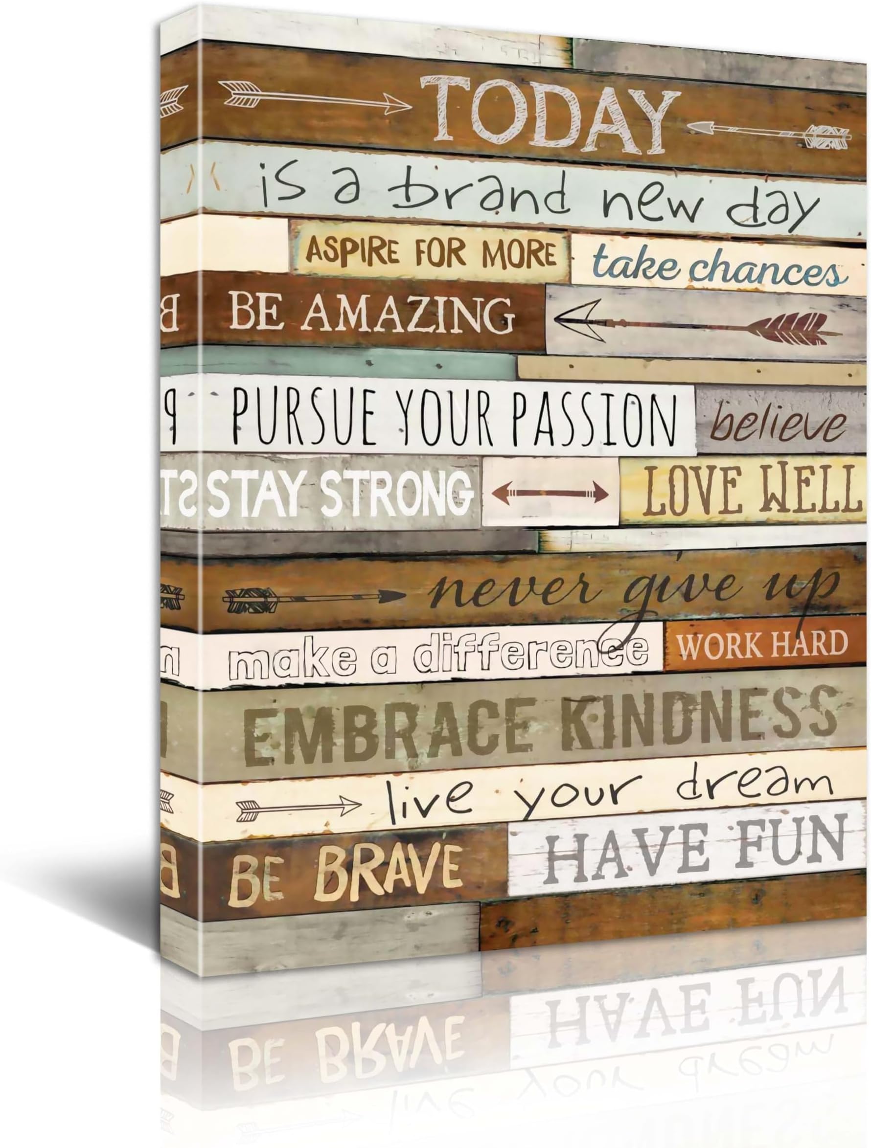 Inspirational Wall Art for Office Quotes Theme Wall Decor for Women Motivational Canvas Prints Framed Wall Art for Bathrooms Size 12 x 16 Inch