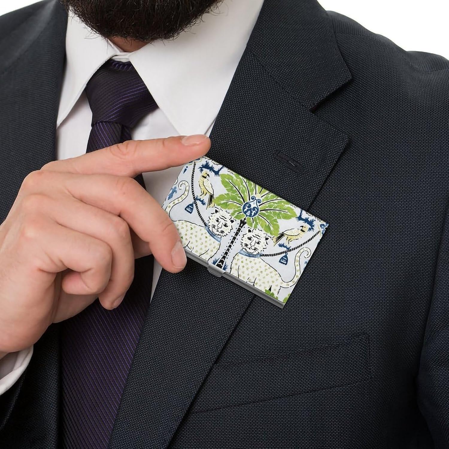 Wild Printed Business Card Holder Case