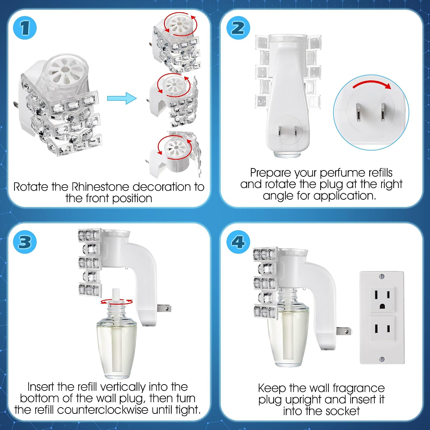 Hohean Wall Fragrance Plug in with Night Light, Compatible with Bath & Body Works WallFlower Fragrance, Wall Plug Fragrances Oil Diffuse with Nightlight for Home, Office(1 Pack,Irregular)