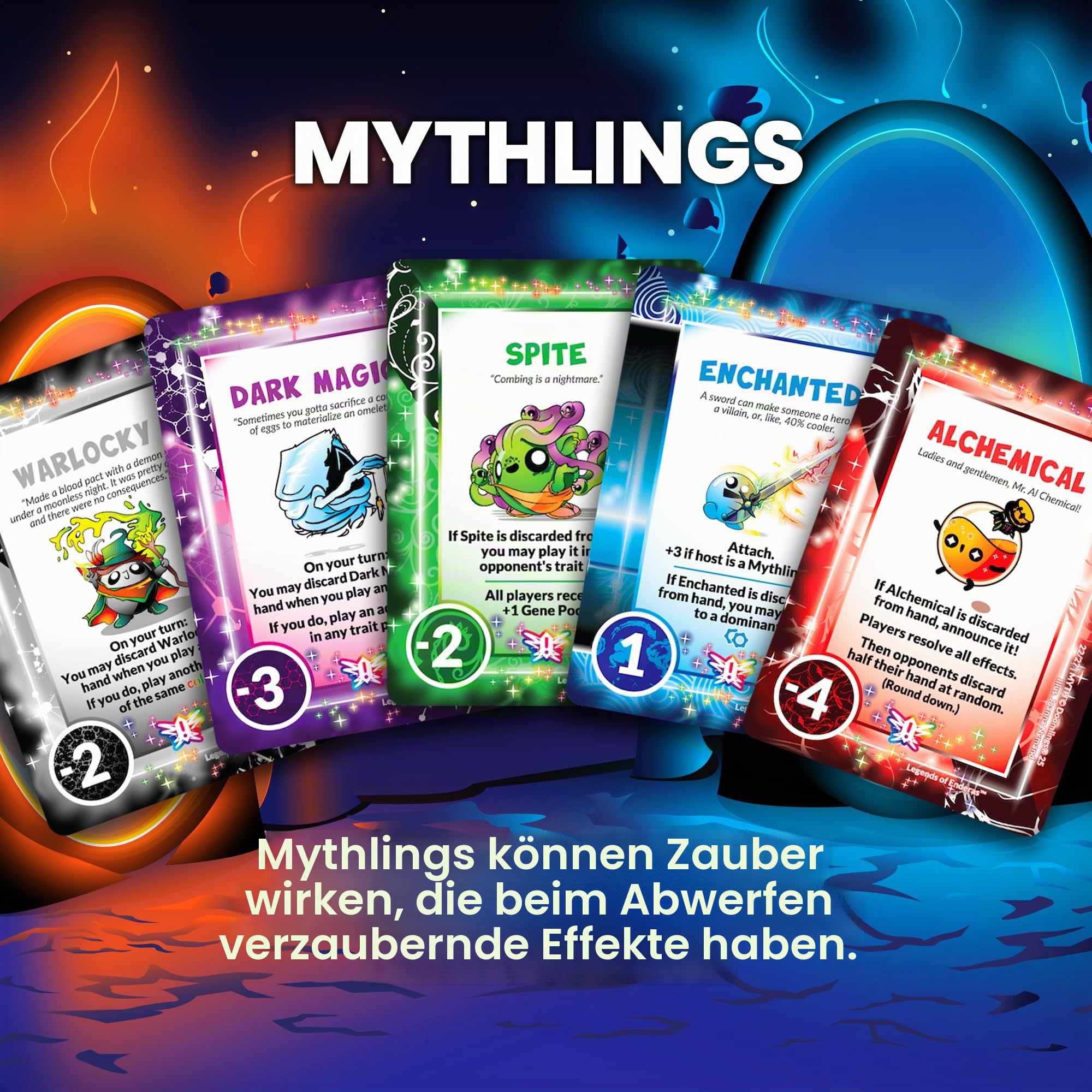 Doomlings Kartenspiel: Legends of Enderas Variety Expansion - 120 neue Karten, 5-in-1-Bundle (Mythlings, Techlings, Dinolings, Fuzelings & Treasures) | ab 8 Jahren, 2-6 Spieler