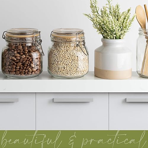 Miniatura 3 de Galashield Tarros de vidrio con tapas, tarros de almacenamiento de alimentos de 24 onzas con tapas herméticas a prueba de fugas, tarros de cocina