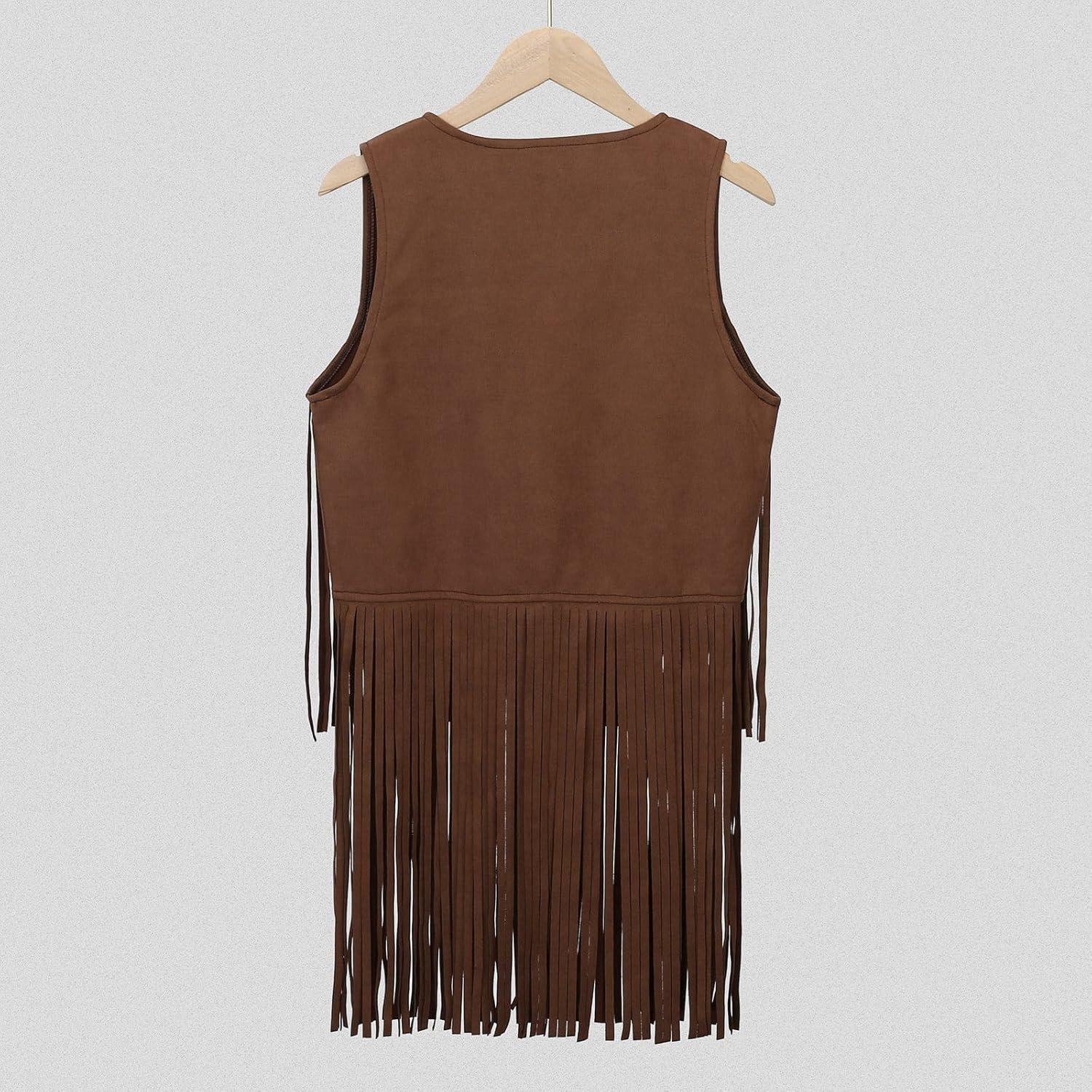 Nlaayong Kinder Cowboy Weste Wildleder - Mit Fransen Für Karneval & Cosplay