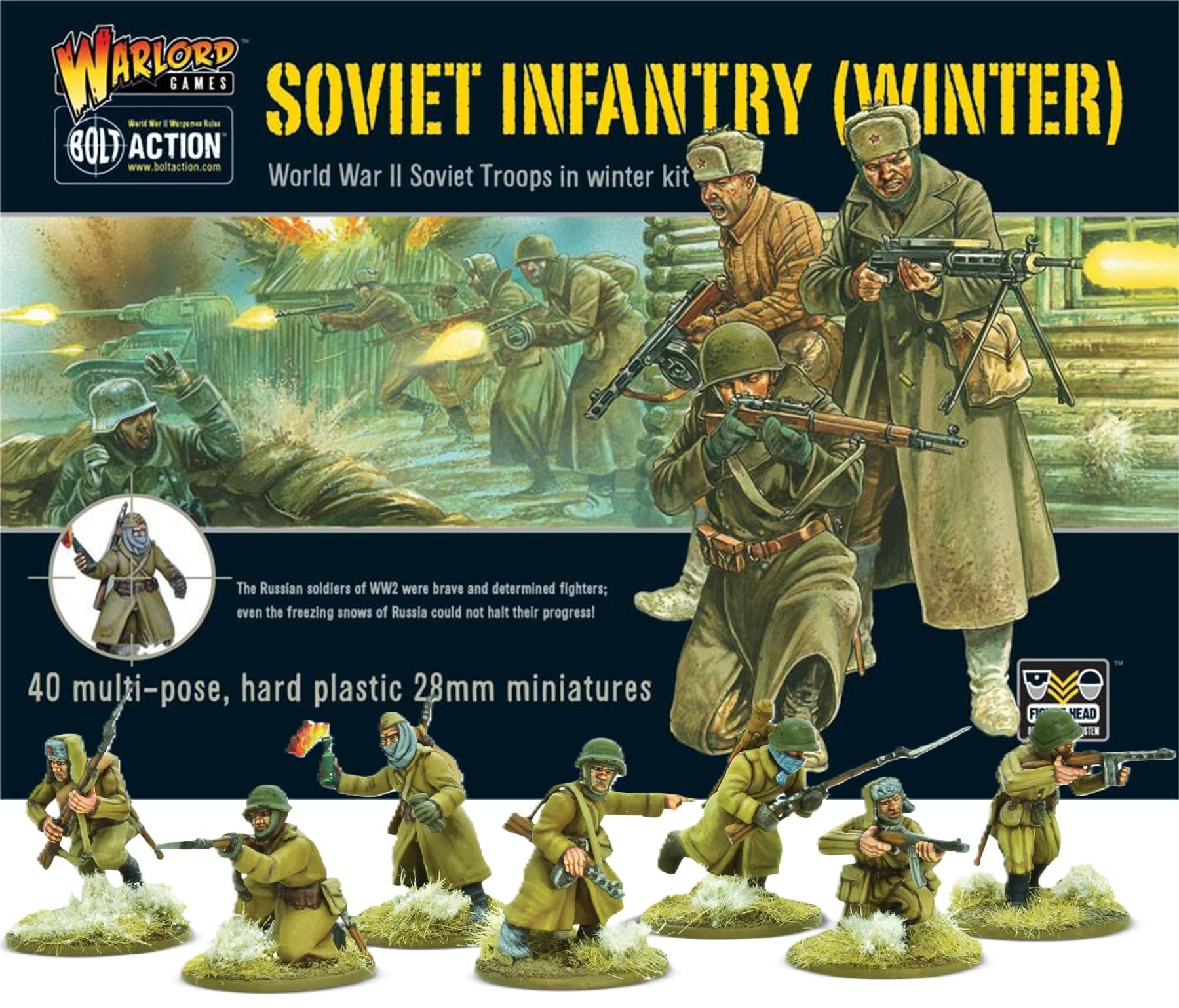 Amazon.com: Warlord Bolt Action Soviet Infantry Winter Troops 1:56