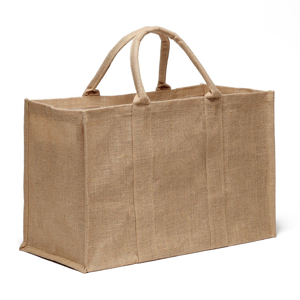 Borsa Tote In Iuta La Cordeline 25L - Shoppera Marrone Cioccolato, Pieghevole E Impermeabile Per Spesa E Mercato