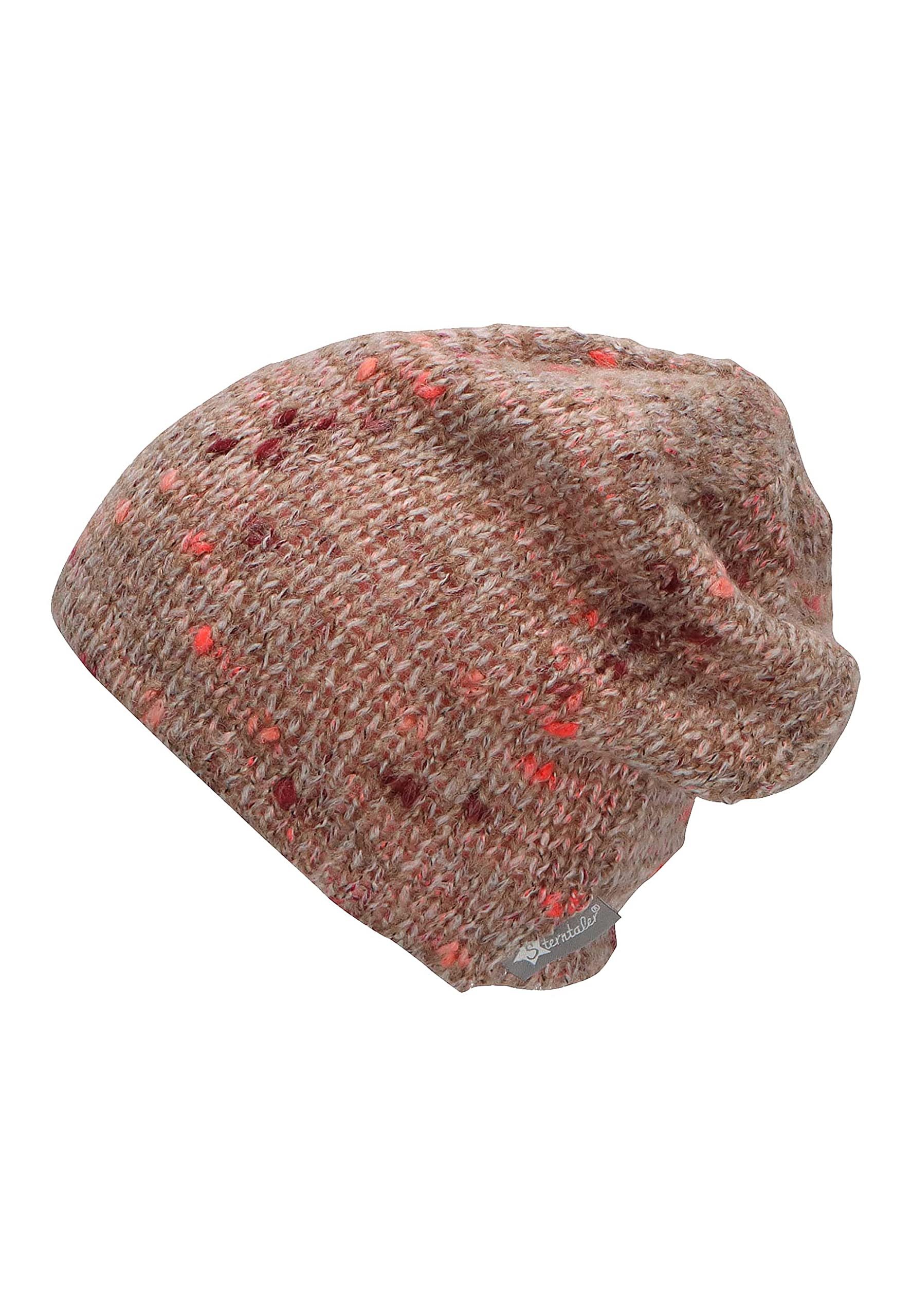 Sterntaler Baby Mädchen Beanie Baby Slouch-Beanie Strickware Mütze - Beanie Baby, Kinderbeanie - gefüttert mit Baumwollfleece - beige, 47
