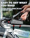 ROCKBROS Bike Phone Frame Bag 1.6L Bike Bag Waterproof Bike Accessories Touch Screen Bicycle Phone Case Compatible Phone Under 7”