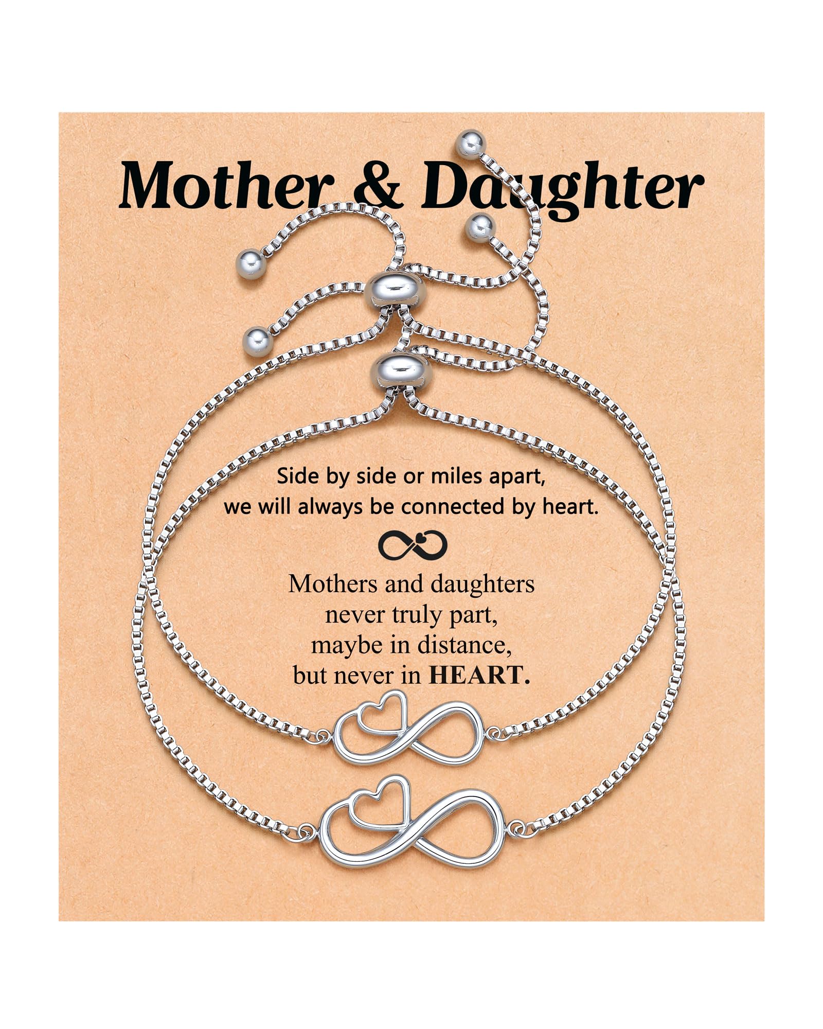 Matching Infinity Bracelets for Mom and Daughter Gifts