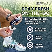 Vista 4 de RAD FRESH - Limpiador bucal natural con peróxido de hidrógeno de grado alimenticio, fácil de usar, limpiador de retenedores de fórmula sin enjuague