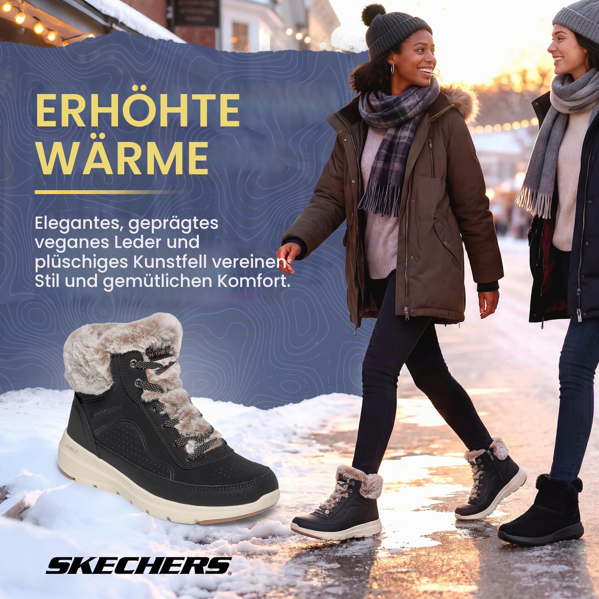 Skechers Damen Glacial Ultra Mountain MuseStiefelette
