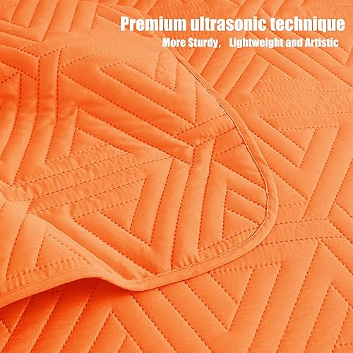 Miniatura 8 de Whale Flotilla Juego de edredón suave tamaño King para todas las estaciones, juego de ropa de cama de 3 piezas, colcha geométrica ultrasónica,