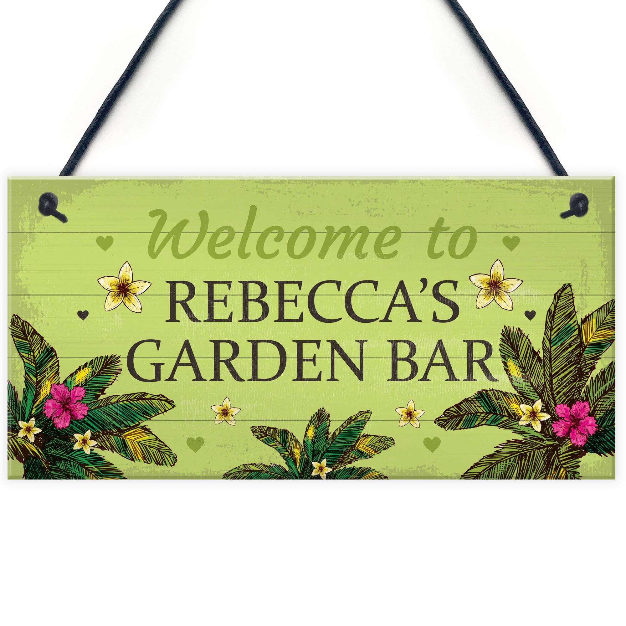 Red Ocean Personalised Any Name Bar Sign Garden Signs And Plaques Shed Summer House Sign