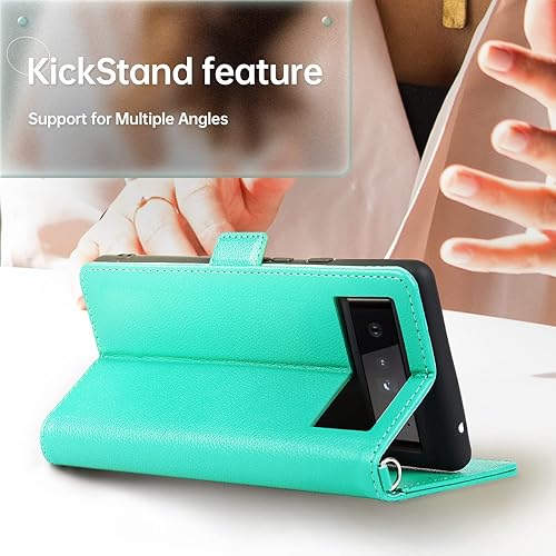 Miniatura 7 de Havaya Funda tipo cartera con tarjetero para Google Pixel 6 Pro, funda para teléfono Pixel 6 Pro para mujer, funda con tapa con impresión en forma