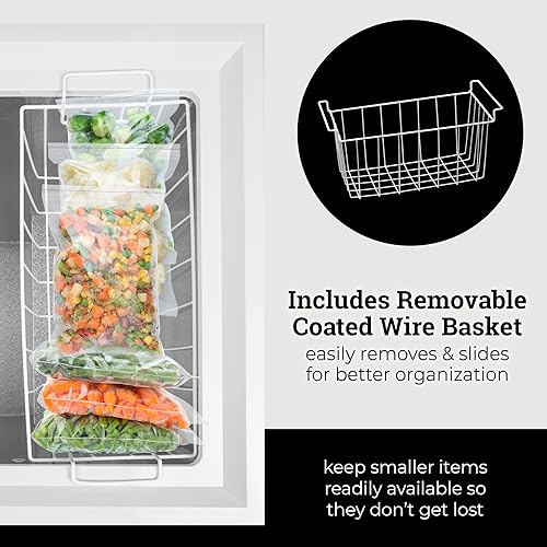 Miniatura 7 de Igloo Congelador de pecho de 5.0 pies cúbicos con cesta extraíble, rango de temperatura de puerta independiente de -10 a 10 F, drenaje de agua de