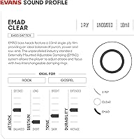 Vista 3 de Evans EMAD Cabeza de tambor clara, 16 Pulgadas