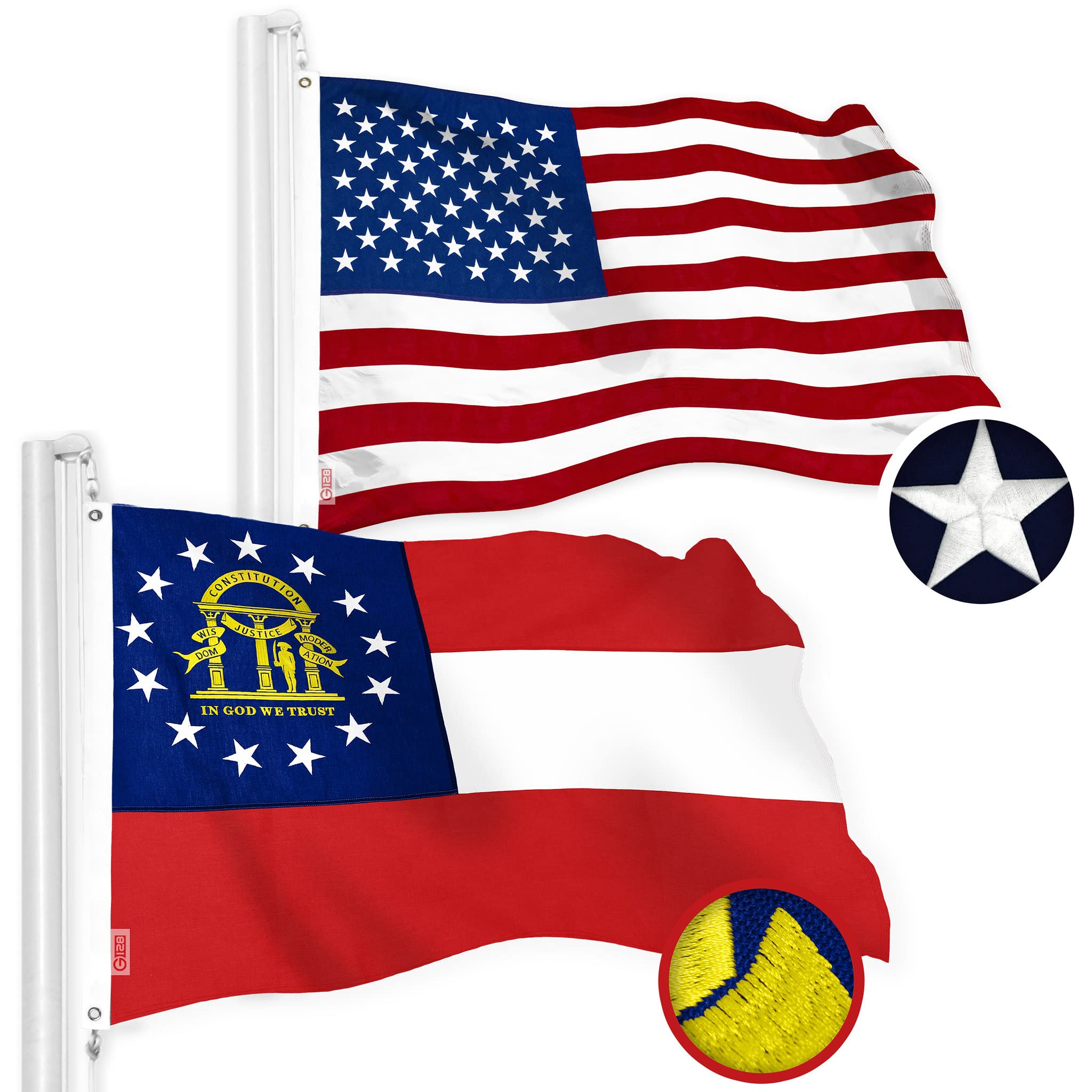 Banderas Mesa Oficina Banderas De Mesa EE.UU. – Pack De 2, Tamaño 6x4 Pulgadas, Base Dorada – Decoración Escritorio Bandera Estados Unidos