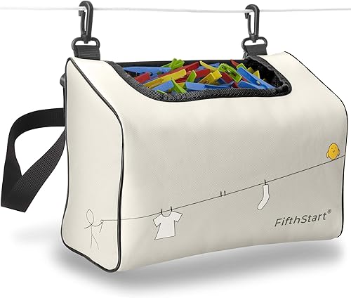 Bolsa de pinzas para la ropa con correa para el hombro y la cintura. Clips de doble seguridad y soporte inteligente de malla de secado rápido para