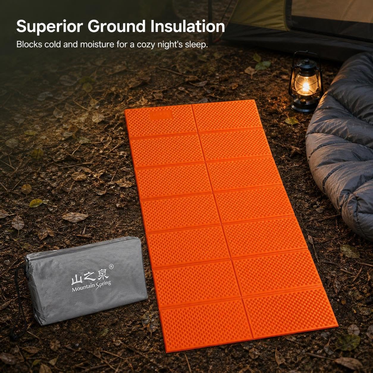 Tapis Camping Double Mousse Pliable