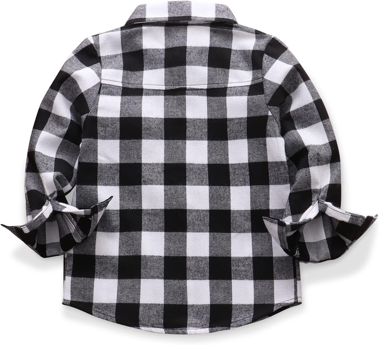 OCHENTA Men's & Boys Flannel Shirts Button Down Long Sleeve Plaid Shirt Family Matching Outfits - Image 4