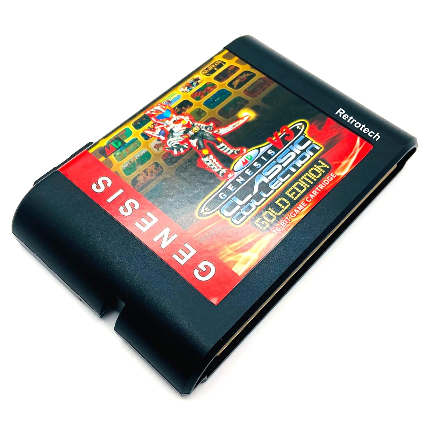 Retrotech 1500 In 1 Game Cartridge Gold Edition For Sega Genesis Console - Includes Retrotech Printed Instructions - Image 4